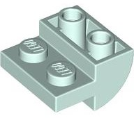 Brick Curved Inverted 2 x 2 with 1 x 2 Cutouts in Light Aqua
