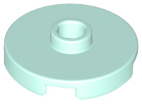 Plate Special Round 2 x 2 with Center Stud (Jumper Plate) in Light Aqua