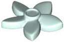 Plant, Flower with 5 Pointed Petals and Pin in Light Aqua