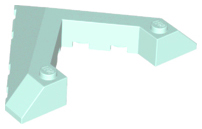 Brick Wedged, Sloped 45° 6 x 8 with Pointed Cutout in Light Aqua