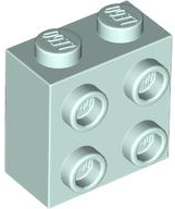 Brick Special 1 x 2 x 1 2/3 with 4 Studs on 1 Side in Light Aqua