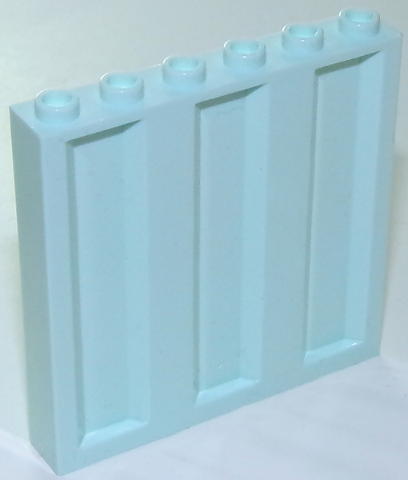 Panel 1 x 6 x 5 [Vertical Corrugated] in Light Aqua