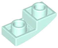 Brick Curved Inverted 2 x 1 in Light Aqua