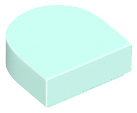 Tile Round 1 x 1 Half Circle in Light Aqua
