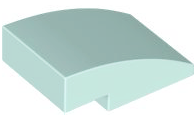 Brick Curved 3 x 2 No Studs in Light Aqua
