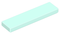Tile 1 x 4 with Groove in Light Aqua