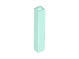 Brick 1 x 1 x 5 with Solid Stud in Light Aqua