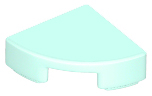 Tile Round 1 x 1 Quarter in Light Aqua