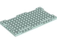 Plate Special 8 x 16 x 2/3 with Six Recessed Edges in Light Aqua