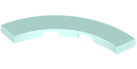 Tile 4 x 4 Curved, Macaroni in Light Aqua