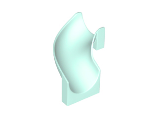 Slide Curved Left 90° in Light Aqua