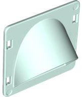 Duplo Door / Window with Curved Window Arch in Light Aqua