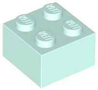 Brick 2 x 2 in Light Aqua
