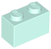 Brick 1 x 2 in Light Aqua