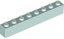 Brick 1 x 8 in Light Aqua