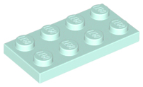 Plate 2 x 4 in Light Aqua