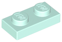 Plate 1 x 2 in Light Aqua