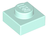 Plate 1 x 1 in Light Aqua