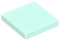 Tile 2 x 2 with Groove in Light Aqua