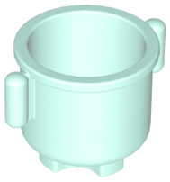 Duplo Kettle with Closed Handles 2 x 2 x 1.5 in Light Aqua
