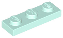 Plate 1 x 3 in Light Aqua
