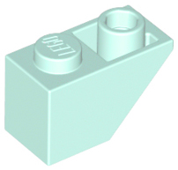 Brick Sloped Inverted 45° 2 x 1 in Light Aqua