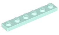 Plate 1 x 6 in Light Aqua