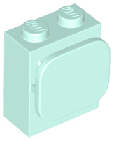 Brick Special 1 x 2 x 2 with Photo Clip in Light Aqua