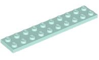 Plate 2 x 10 in Light Aqua