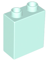 Duplo Brick 1 x 2 x 2 with Bottom Tube in Light Aqua