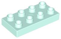 Duplo Plate 2 x 4 in Light Aqua