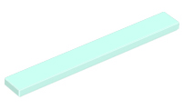 Tile 1 x 8 with Groove in Light Aqua