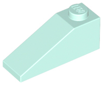Brick Sloped 33° 3 x 1 in Light Aqua