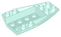 Brick Wedged, Curved Inverted 6 x 4 in Light Aqua