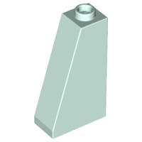 Brick Sloped 75° 2 x 1 x 3 with Hollow Stud in Light Aqua