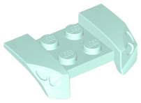 Mudguard 2 x 4 with Molded Headlights in Light Aqua