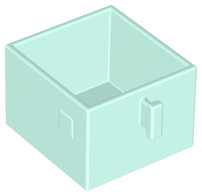 Duplo Drawer 2 x 2 with Pull Handle in Light Aqua