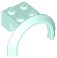 Wheel Arch, Mudguard 4 x 2 1/2 x 2 with 2 x 2 Plate in Light Aqua