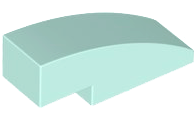 Brick Curved 3 x 1 No Studs in Light Aqua