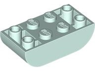 Brick Curved Inverted 2 x 4 Double in Light Aqua