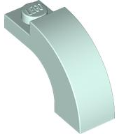 Brick Arch 1 x 3 x 1 2/3 Curved Top in Light Aqua