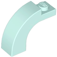 Brick Arch 1 x 3 x 2 Curved Top in Light Aqua