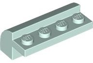 Brick Curved 2 x 4 x 1 1/3 in Light Aqua