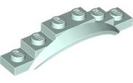 Wheel Arch, Mudguard, 1 1/2 x 6 x 1 [Arch Extended] in Light Aqua