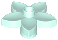 Duplo Plant, Flower with 1 Top Stud in Light Aqua