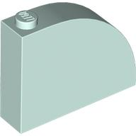 Brick Curved 1 x 4 x 2 2/3 in Light Aqua