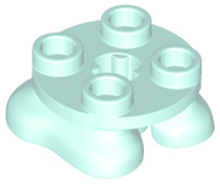 Feet, 2 x 2 x 2/3 with 4 Studs on Top in Light Aqua