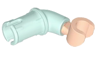 Arm, with Pin, Light Nougat Hand in Light Aqua