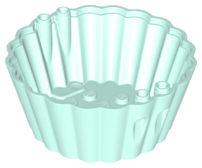 Cup Cake Form 8 x 8 x 3 in Light Aqua