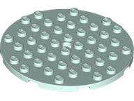 Plate Round 8 x 8 in Light Aqua